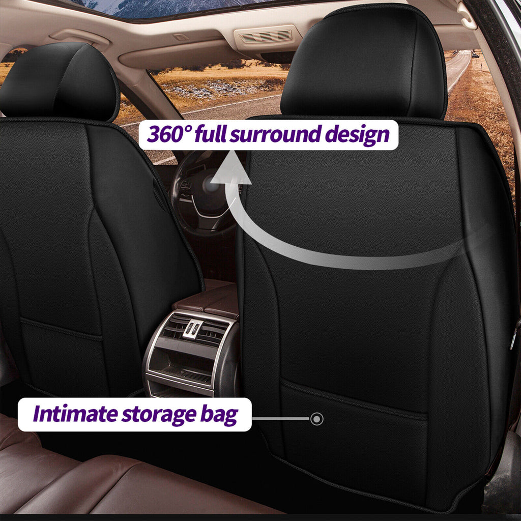 For Jeep Cherokee 2014-2023 Car 5-Seat Cover Leather Full Set Front Rear Cushion