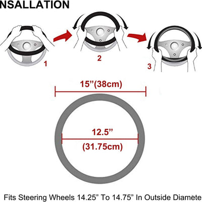 For Toyota Car Steering Wheel Cover Microfiber Leather Anti-Slip Accessories