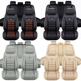 For Ford Leather 5 Seats Car Seat Cover Front Rear Full Set Cushion Pad