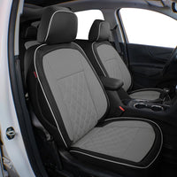 Custom Fit Equinox Car Seat Covers for Select Chevy Equinox Premier, LS,LT,L,RS 2018 2019 2020 2021 2022 2023 2024 (Not for Equinox EV) - Full Set,Leather (Beige)