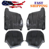 For 1999-2002 Chevy Silverado Driver & Passenger Bottom & Top Leather Seat Cover