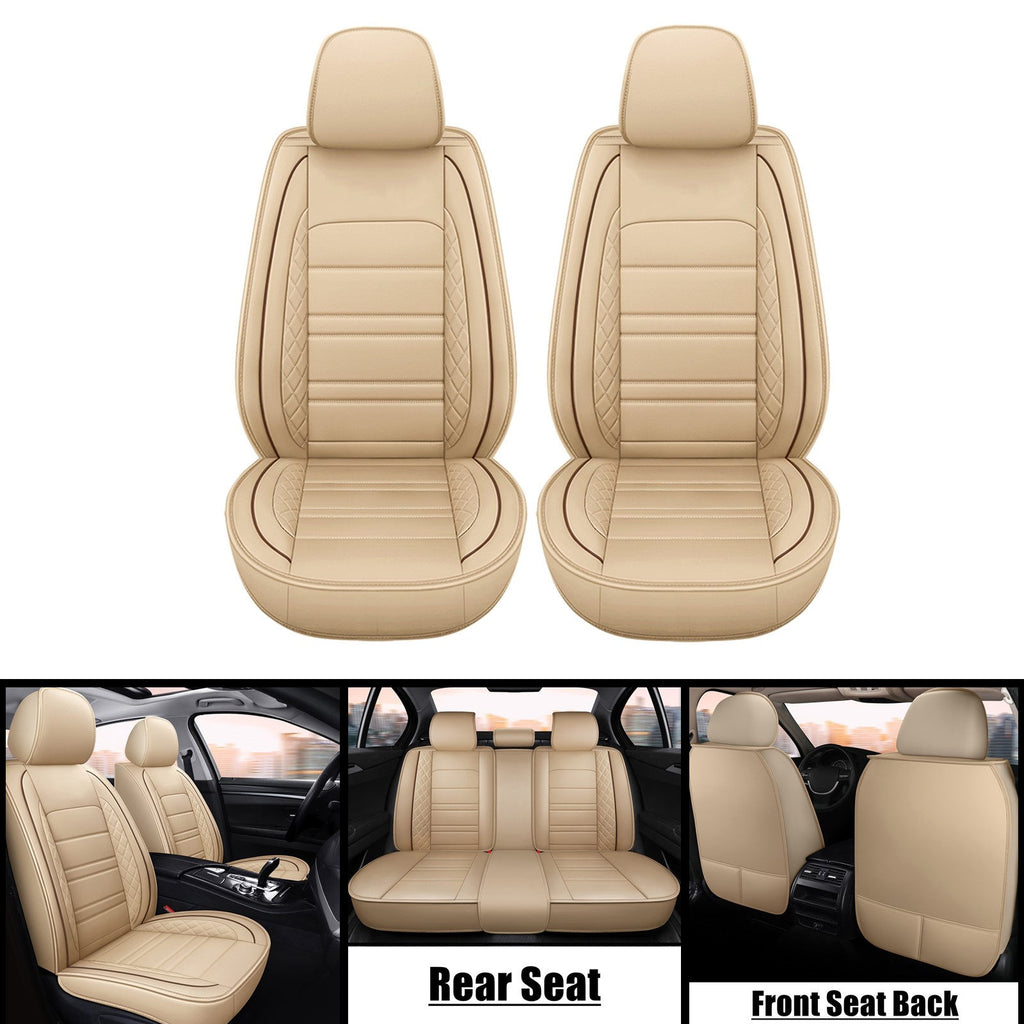 For Lexus Leather Car Seat Covers 5-Seats Front & Rear Full Set Protectors Pad