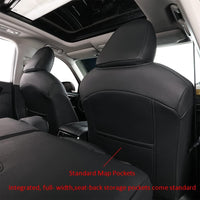 Highlander Seat Covers,Custom for Toyota Highlander 2014 2015 2016 2017 2018 2019,2Nd Row 40/60 Split,Car Seat Protectors for Trucks,Waterproof Leather Car Seat Cover Full Set(Black)