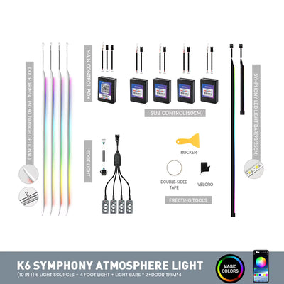 Silver Trim Ambient Light Strips