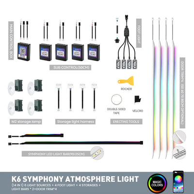 Silver Trim Ambient Light Strips