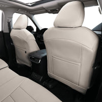 Traverse Car Seat Covers Full Set for Chevy Traverse LT,LTZ 2015-2017,2Nd Row 50/50 Split,Seat Covers for Cars,Car Seat Cover,Car Seat Protector Waterproof Leather Car Seat Cushion(Beige)