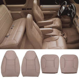 For 1992-1996 Ford Bronco Eddie Bauer Driver & Passenger Bottom & Top Seat Cover Tan