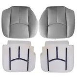 Both Side Bottom Leather Seat Cover Gray & Foam Fits 03-06 Chevy Silverado Tahoe