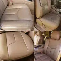 Both Side Leather Seat Cover Med Tan &Foam Cushion for 03-06 Silverado Avalanche