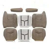 Both Side Leather Seat Cover Med Tan &Foam Cushion for 03-06 Silverado Avalanche