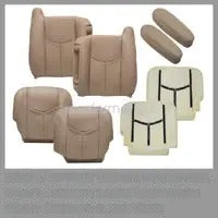 Both Side Leather Seat Cover Med Tan &Foam Cushion for 03-06 Silverado Avalanche