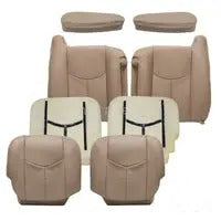 Both Side Leather Seat Cover Med Tan &Foam Cushion for 03-06 Silverado Avalanche