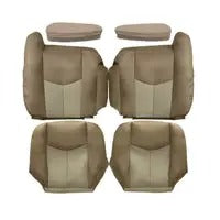 Driver & Passenger Leather Seat Cover & Foam Cushion Tan for 03-06 GMC Yukon XL