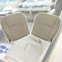 For 08-13 Toyota Highlander Driver Passenger Bottom Perforated Leather Cover Tan