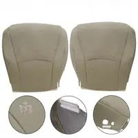 For 08-13 Toyota Highlander Driver Passenger Bottom Perforated Leather Cover Tan