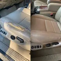 Load image into Gallery viewer, For 2002 2003 Ford Excursion Driver Bottom Leather Seat Cover Tan &amp; Foam Cushion