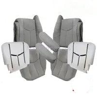 Front Bottom-Top Seat Cover Gray & Foam Cushion for 03-06 Chevy Tahoe GMC Yukon