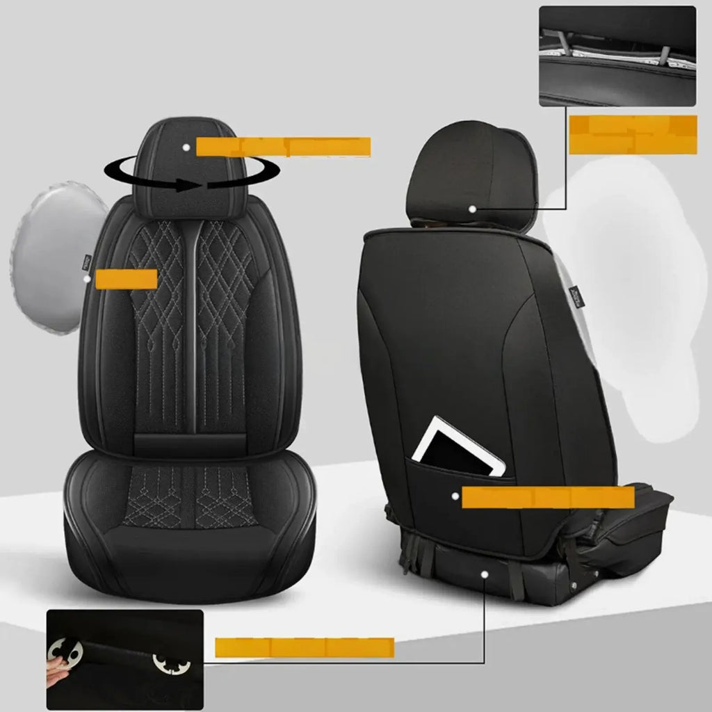 For Mitsubishi Outlander 2003-2024 CAR Seat Cover Full Set Cushion PU Leather