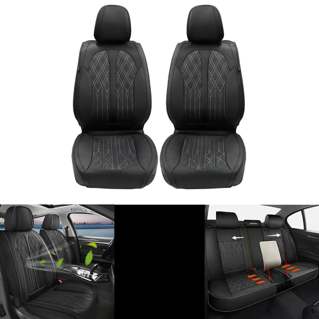 For Mitsubishi Outlander 2003-2024 CAR Seat Cover Full Set Cushion PU Leather