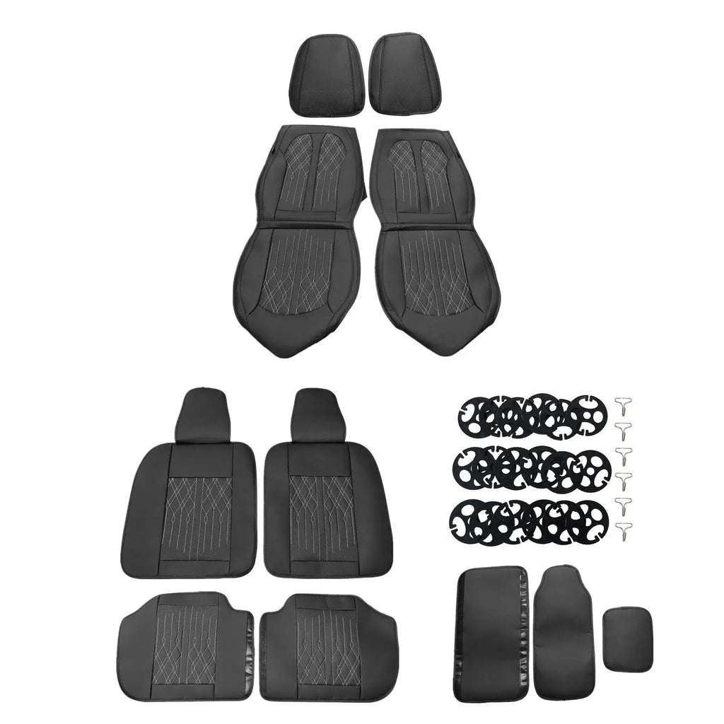 For Mitsubishi Outlander 2003-2024 CAR Seat Cover Full Set Cushion PU Leather