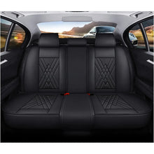 Load image into Gallery viewer, Full Surround Set for 5-Seat Car Seat Covers Faux Leather Cushion Covers Black