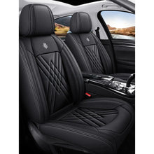 Load image into Gallery viewer, Full Surround Set for 5-Seat Car Seat Covers Faux Leather Cushion Covers Black