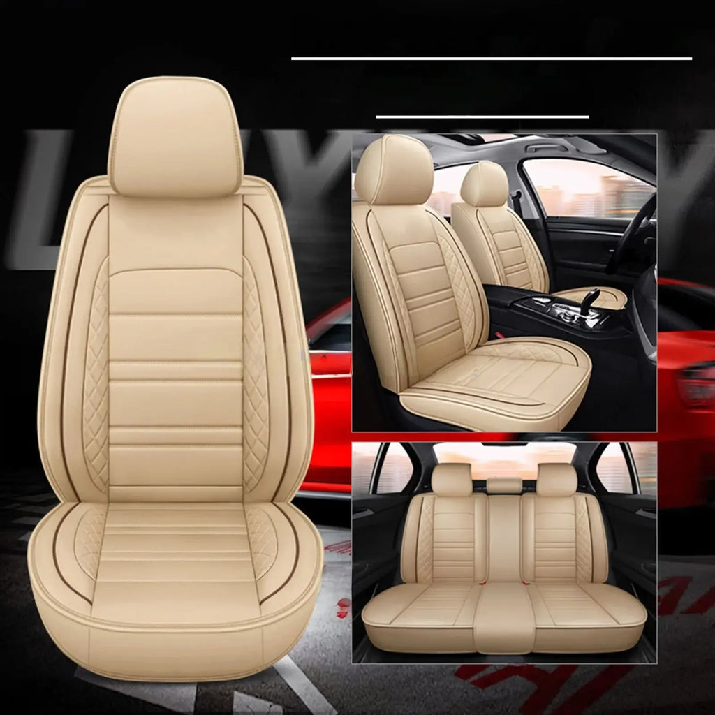 For Lincoln Car Seat Cover 5Seat Full Set Leather Waterproof Front Rear Cushion