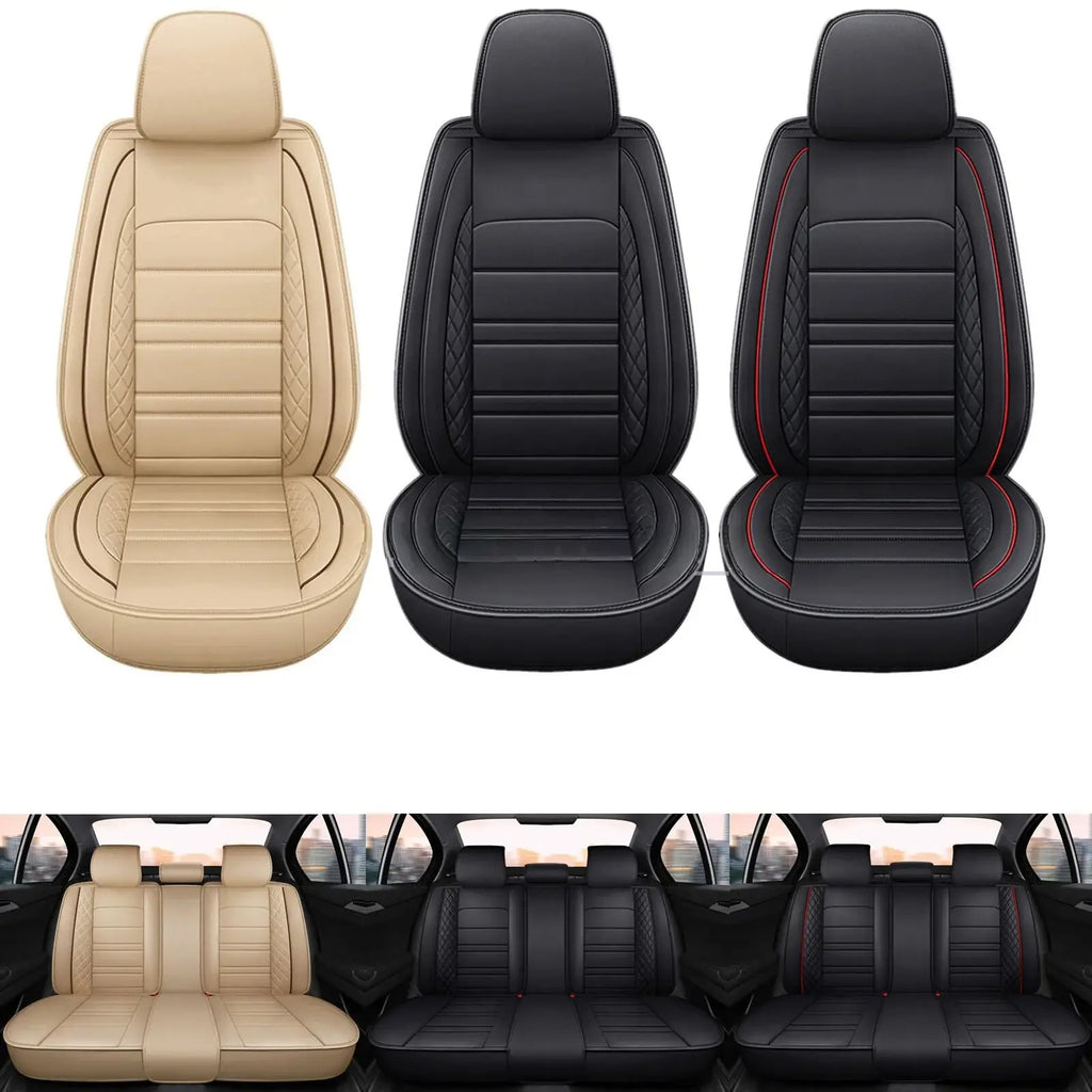 For Lincoln Car Seat Cover 5Seat Full Set Leather Waterproof Front Rear Cushion