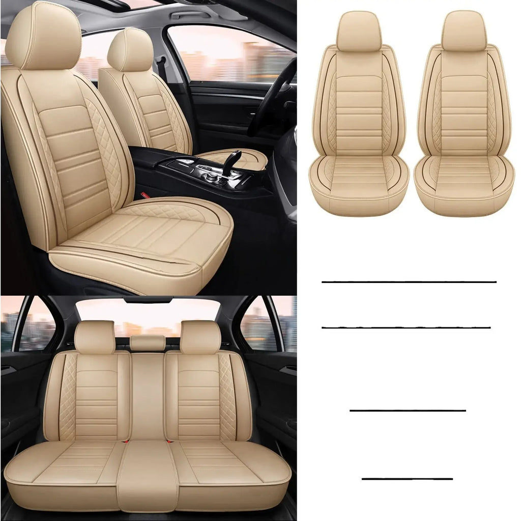 For Lincoln Car Seat Cover 5Seat Full Set Leather Waterproof Front Rear Cushion