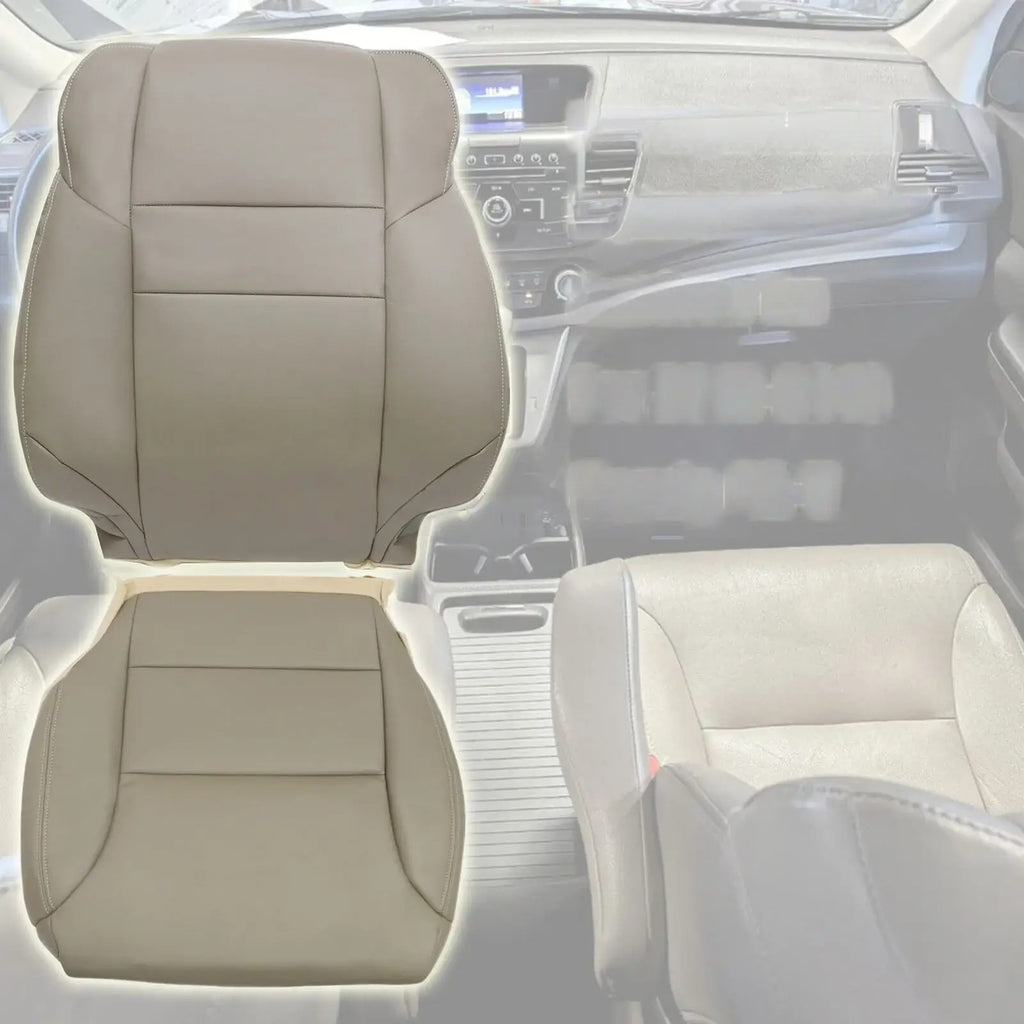 Passenger Bottom & Top Seat Cover Tan Leather for 2012-2016 Honda CR-V