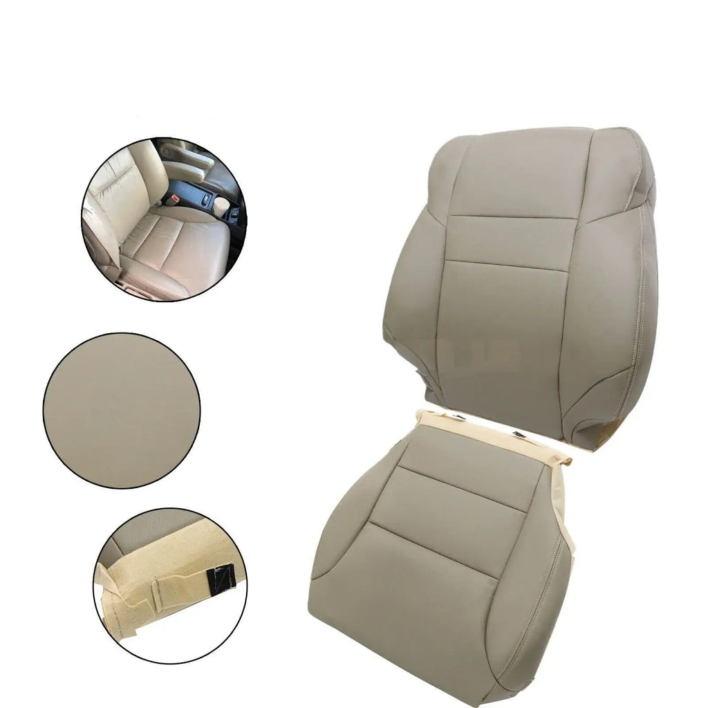 Passenger Bottom & Top Seat Cover Tan Leather for 2012-2016 Honda CR-V