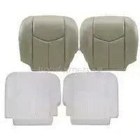 Both Side Bottom Leather Seat Cover Gray & Foam Fits 03-06 Chevy Silverado Tahoe