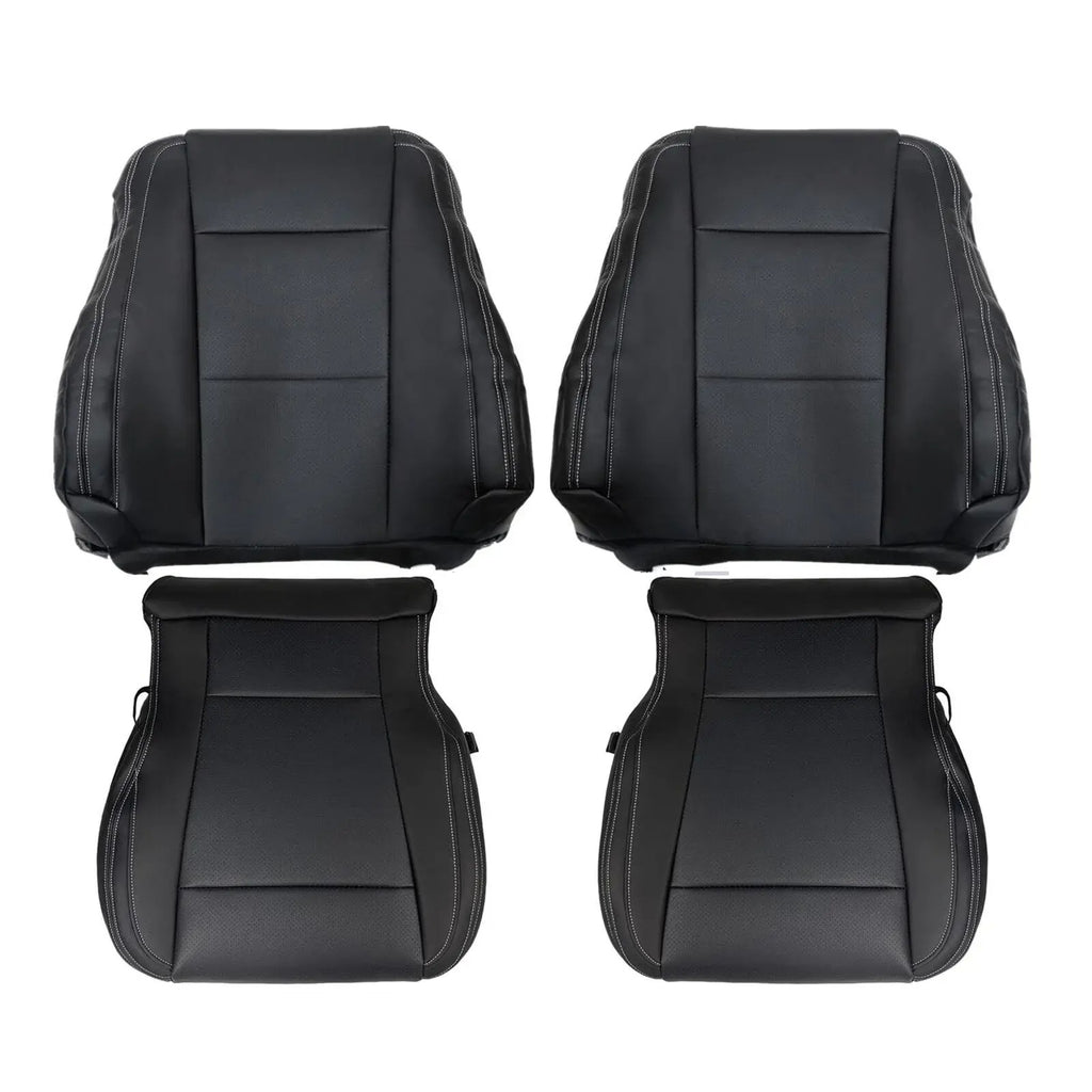 New 4Pcs for 2015-2017 Ford F-150 Lariat Both Side Perforated Seat Cover Black