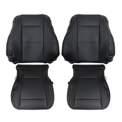 New 4Pcs for 2015-2017 Ford F-150 Lariat Both Side Perforated Seat Cover Black