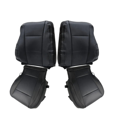 New 4Pcs for 2015-2017 Ford F-150 Lariat Both Side Perforated Seat Cover Black