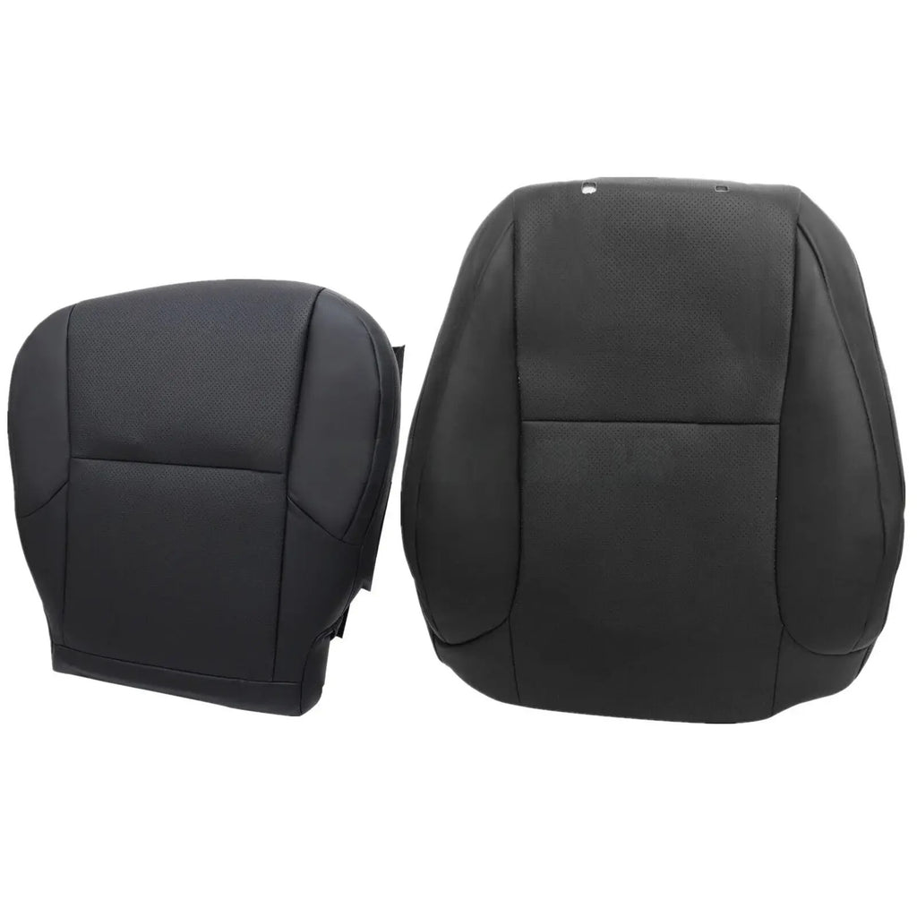 For 2010-2017 Lexus GX460 Driver Side Bottom & Top Perforated Seat Cover Black