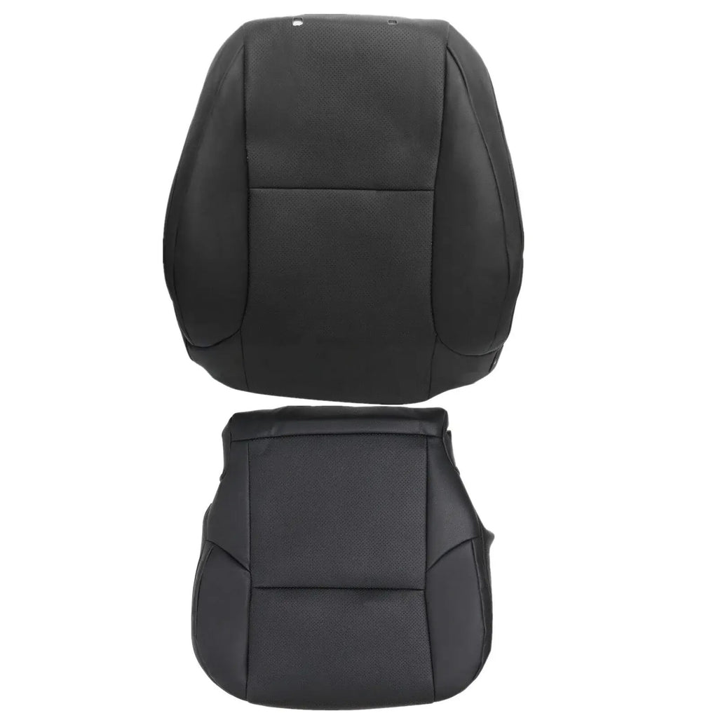 For 2010-2017 Lexus GX460 Driver Side Bottom & Top Perforated Seat Cover Black