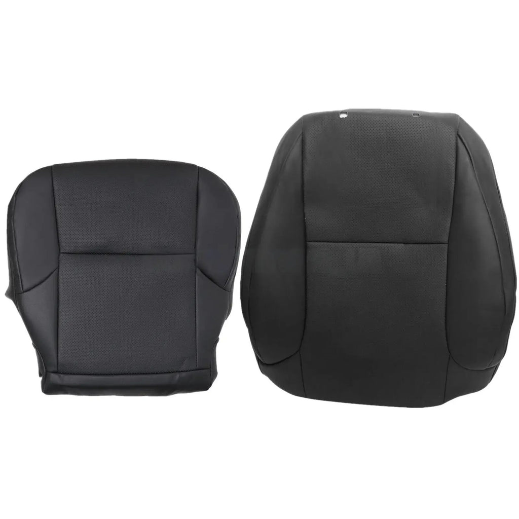 For 2010-2017 Lexus GX460 Driver Side Bottom & Top Perforated Seat Cover Black