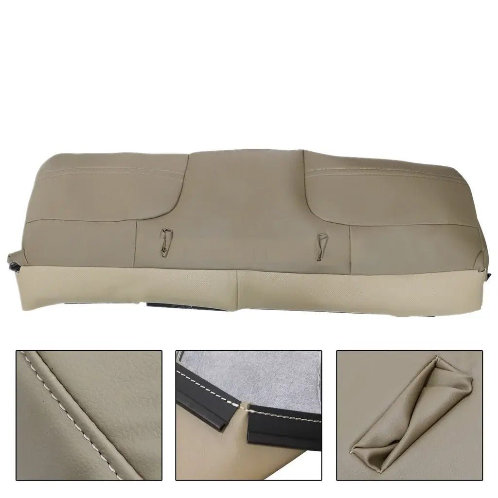 Full Bench Bottom Seat Cover Leather Tan for 2001 2002 Ford F250 F350 F450 F550