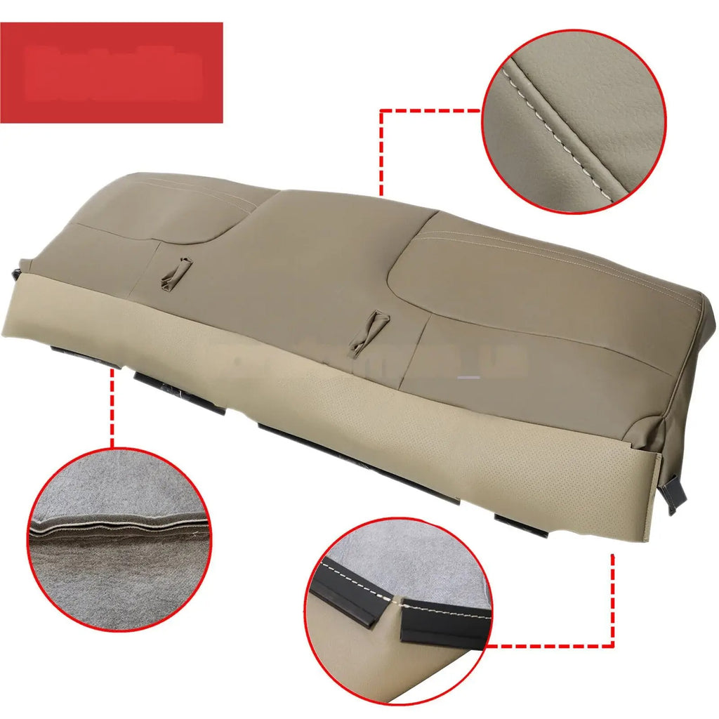 Full Bench Bottom Seat Cover Leather Tan for 2001 2002 Ford F250 F350 F450 F550