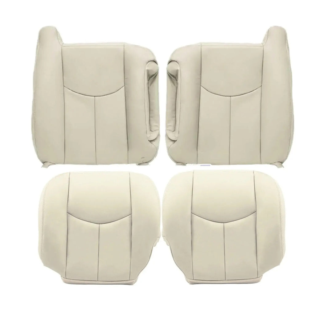 Front Leather Seat Cover & Foam Pad Tan for 2003-2006 Chevy Suburban 1500 2500