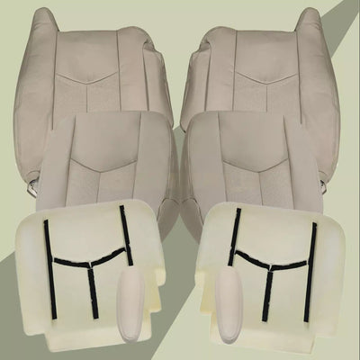 Driver &Passenger Leather Seat Cover & Foam 8PCS for 2003-2006 Cadillac Escalade