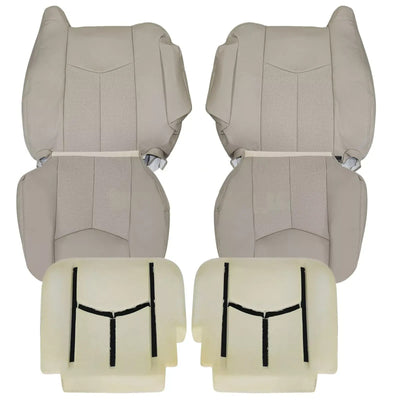 Driver &Passenger Leather Seat Cover & Foam 8PCS for 2003-2006 Cadillac Escalade