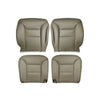 For 1995-1999 Chevy Suburban GMC Yukon Bottom & Top Leather Seat Cover Tan 4PCS