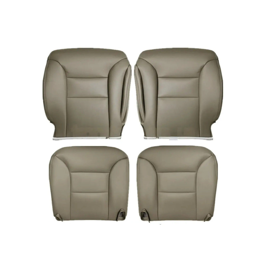 For 1995-1999 Chevy Suburban GMC Yukon Bottom & Top Leather Seat Cover Tan 4PCS