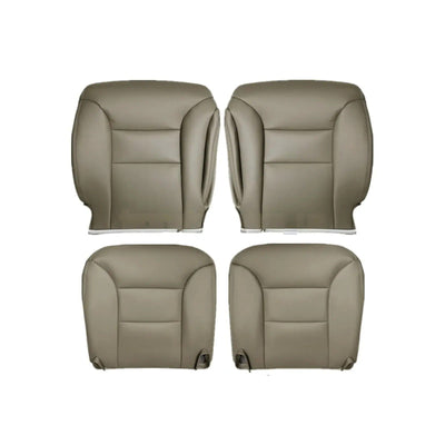 For 1995-1999 Chevy Suburban GMC Yukon Bottom & Top Leather Seat Cover Tan 4PCS
