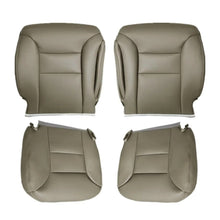 Load image into Gallery viewer, For 1995-1999 Chevy Suburban GMC Yukon Bottom &amp; Top Leather Seat Cover Tan 4PCS