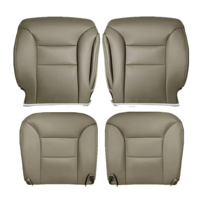 For 1995-1999 Chevy Suburban GMC Yukon Bottom & Top Leather Seat Cover Tan 4PCS