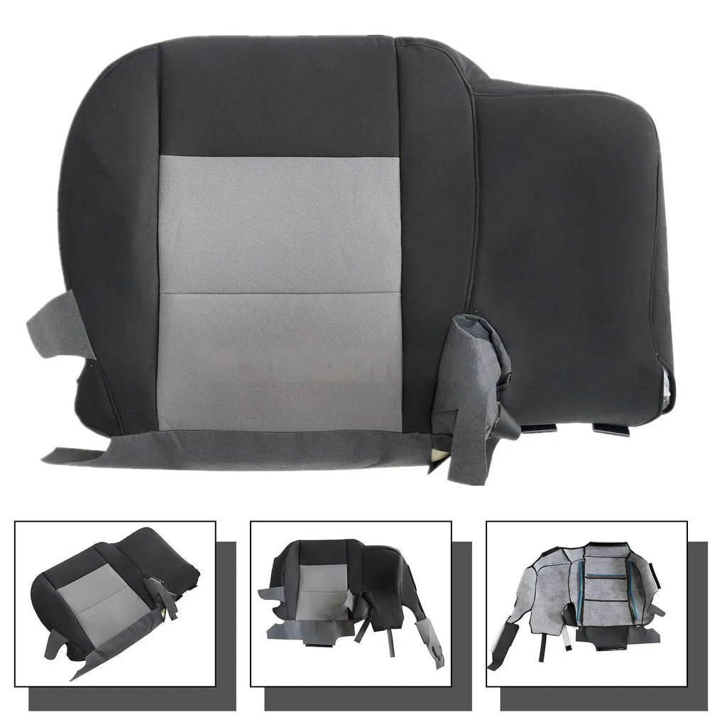 2003-2011 Fits Ford Ranger Driver Bottom Cloth Seat Cover Left Side Black/Gray