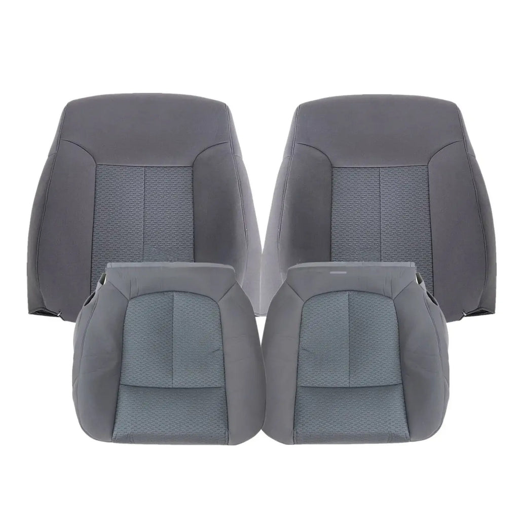 4Pcs for 2011-2014 FORD F-150 Both Side Bottom & Top Cloth Seat Cover Steel Gray